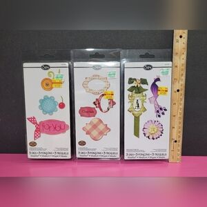 Sizzix Sizzlits Dies.  Set Of 3.  (0548)